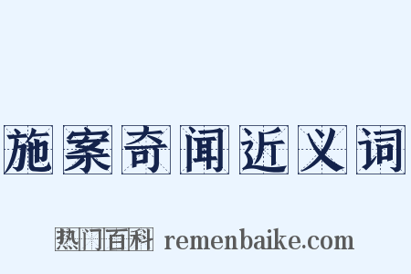 施案奇闻近义词是什么意思的图片